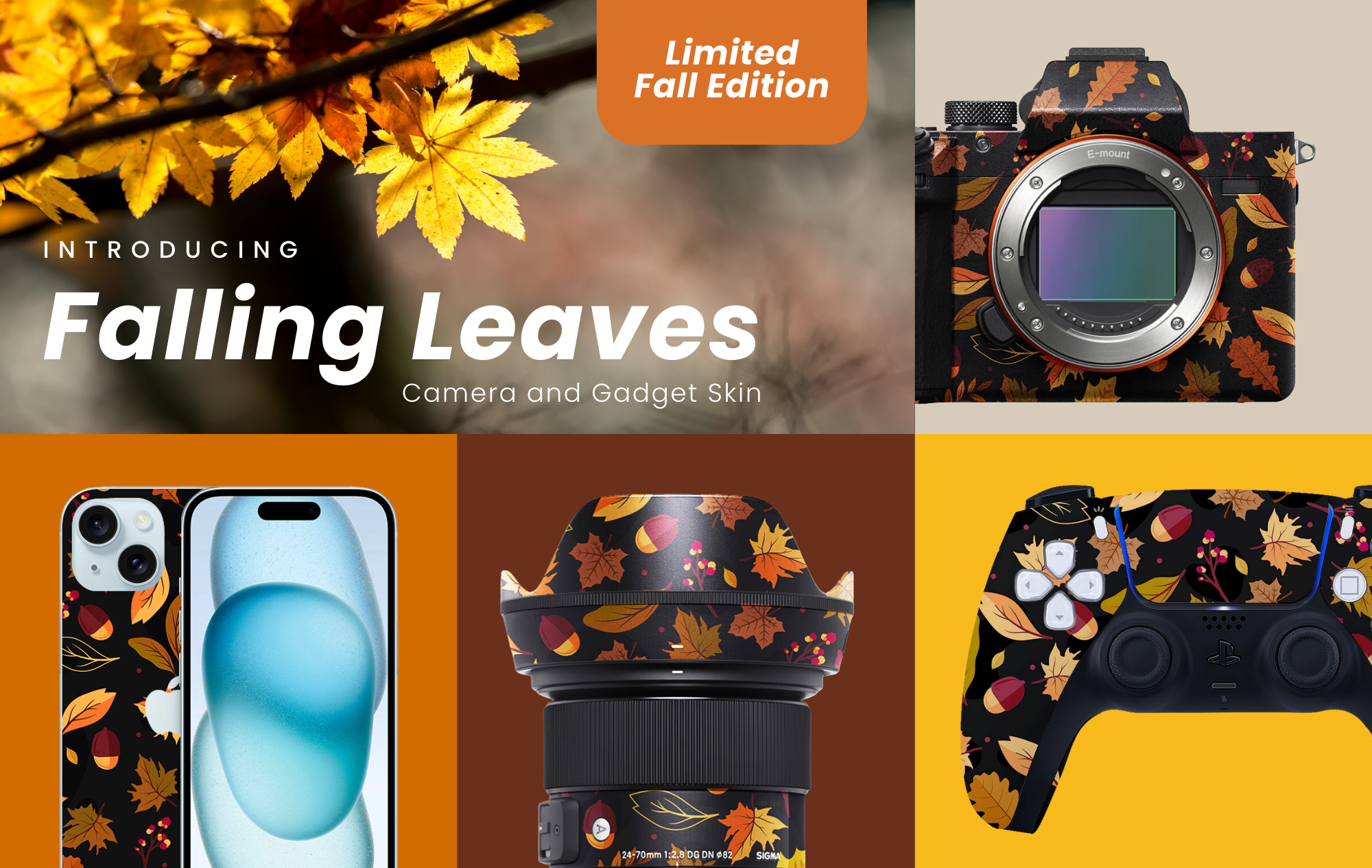 🍂 Introducing “Falling Leaves” — Camskns New Limited Fall Edition