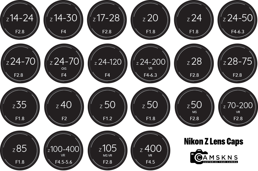 Nikon Z Lens Caps Skins