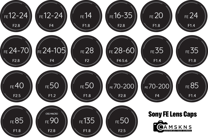 Sony FE Lens Caps Skins